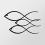Wallity Fish Accesorio Decorativo de Pared Negro